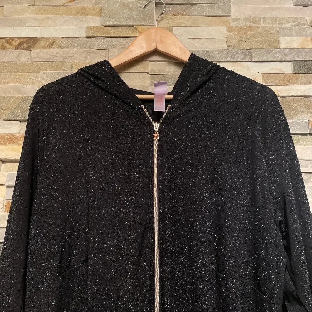 Savage X Fenty 3X Sleep & Shine Jumpsuit | Hooded Gold Zip Black Caviar Sold Out - Picture 9 of 11